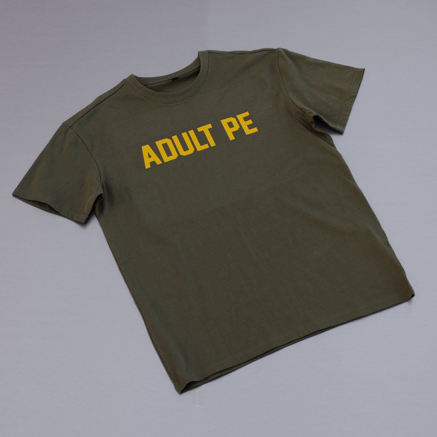 'OG ADULT PE' YELLOW HEAVY OVERSIZED TEE - KHAKI