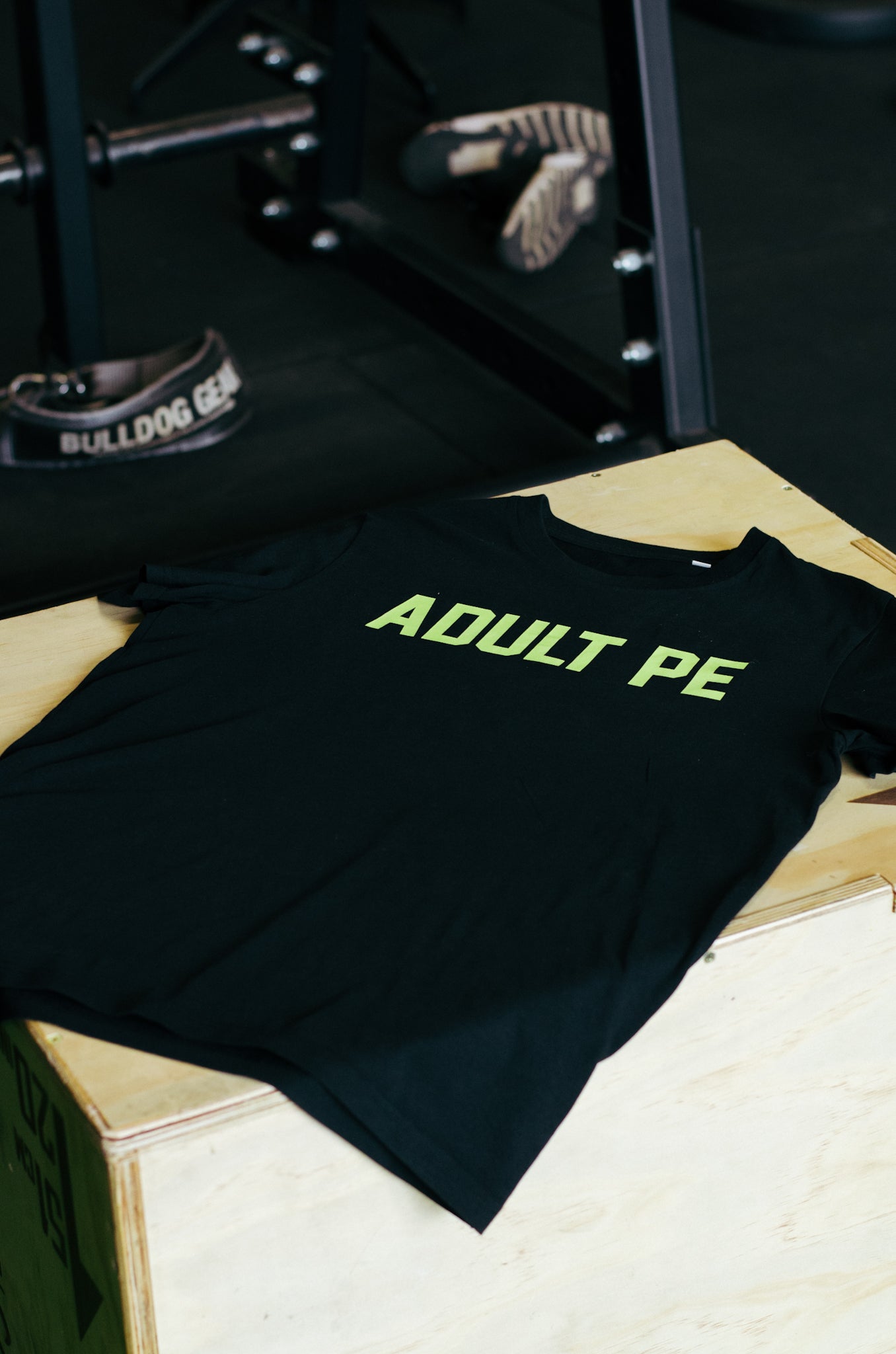 'OG ADULT PE' FLURO GREEN - BLACK TEE
