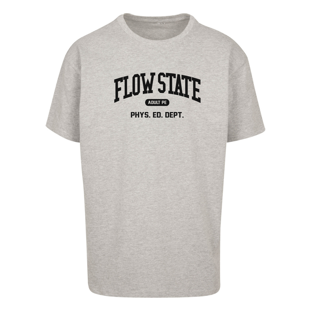 'FLOW STATE BLACK'- OVERSIZED HEAVY TEE GREY