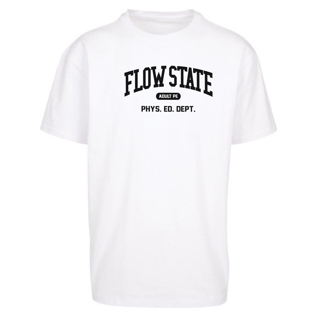 'FLOW STATE BLACK'- OVERSIZED HEAVY TEE WHITE