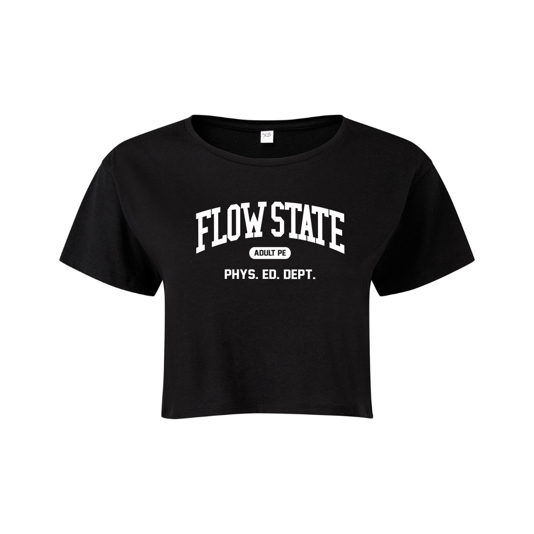 'FLOW STATE WHITE' - BLACK CROP