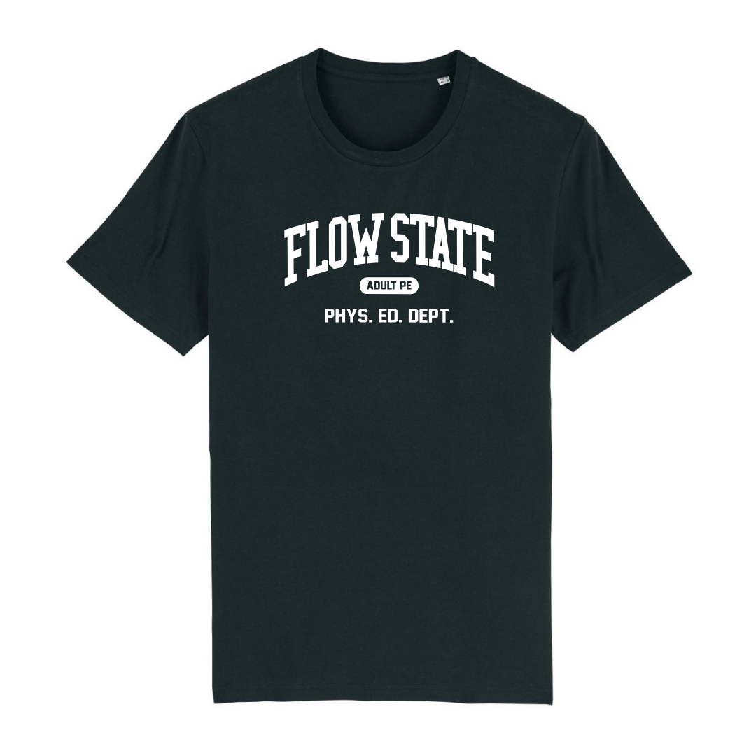 'FLOW STATE WHITE'- BLACK TEE