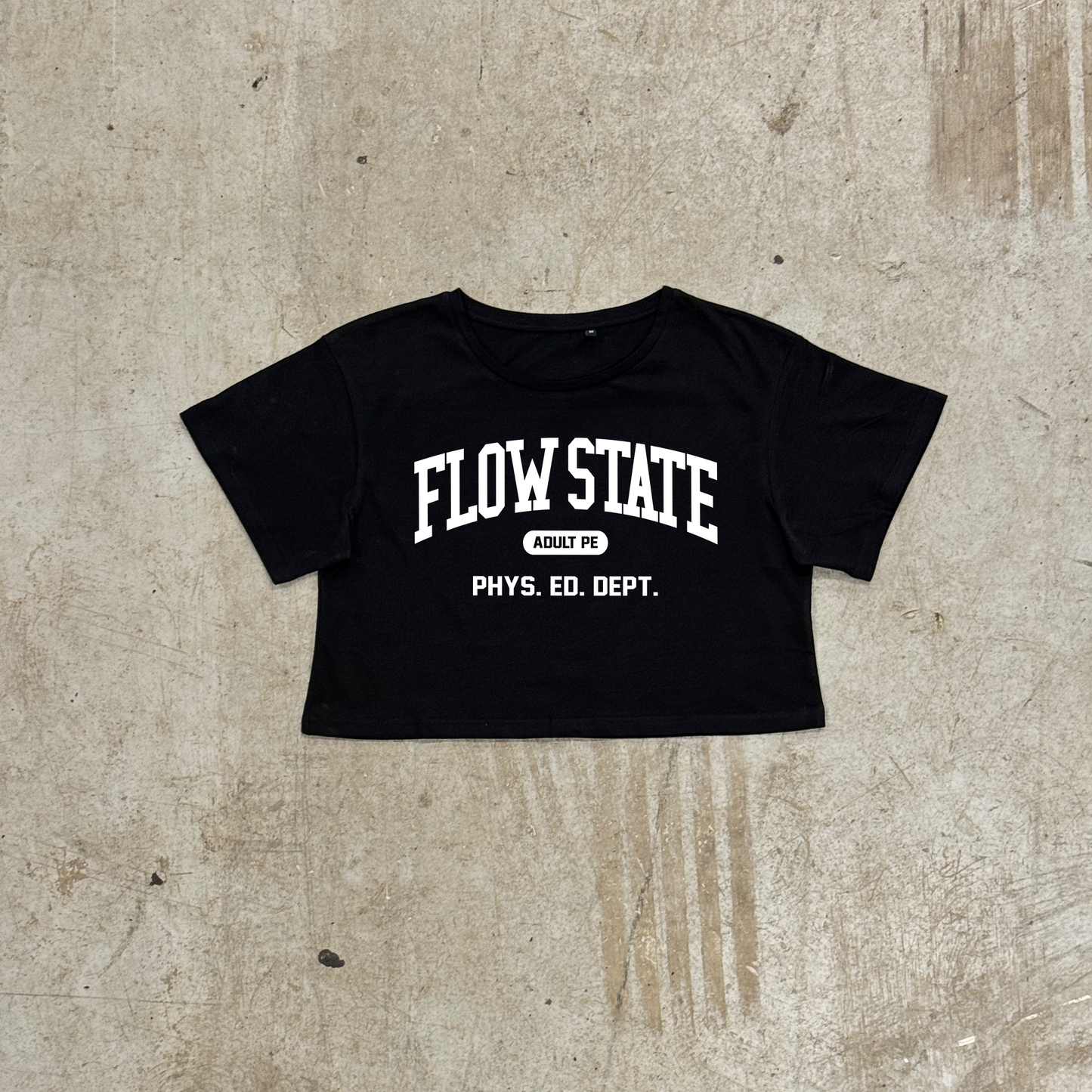 'FLOW STATE WHITE' - BLACK CROP