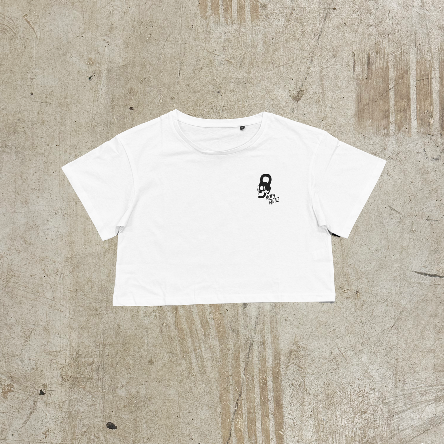 'HEAVIER METAL' BLACK - WHITE CROP