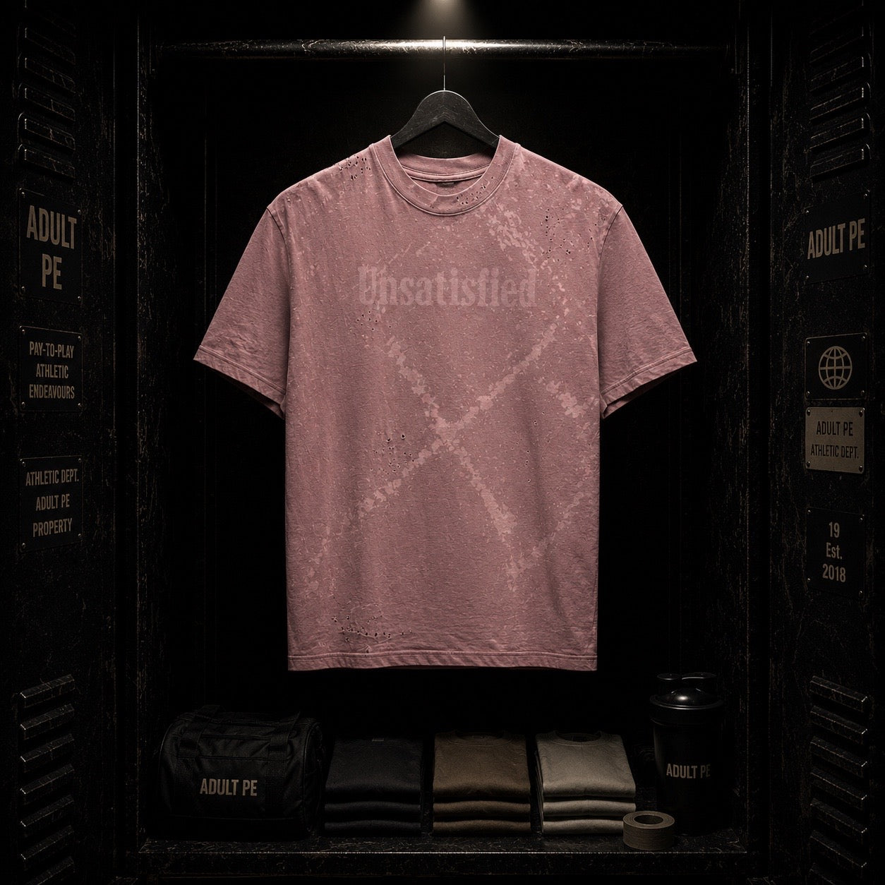 'Unsatisfied' - Heavyweight T-shirt - Faded Rose