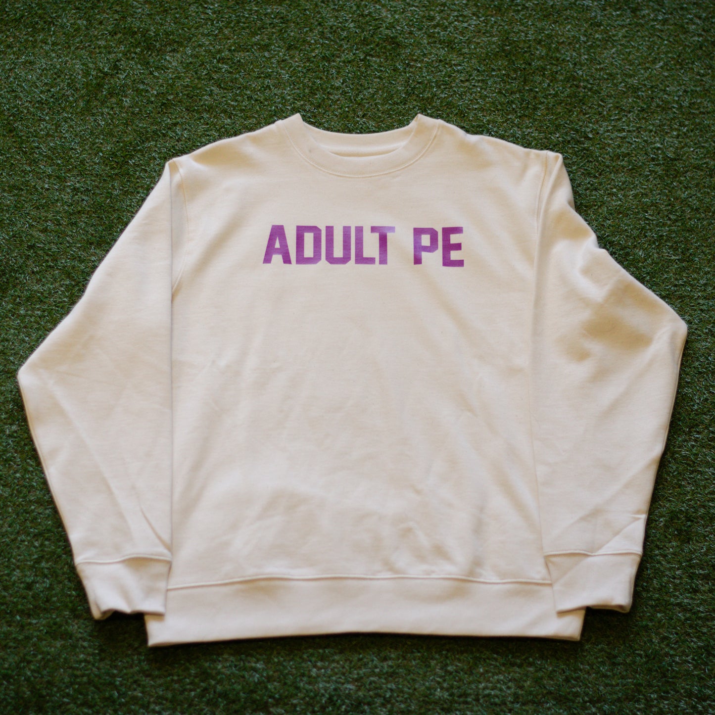 Adult PE Deep Purple Sweatshirt - Natural Cotton