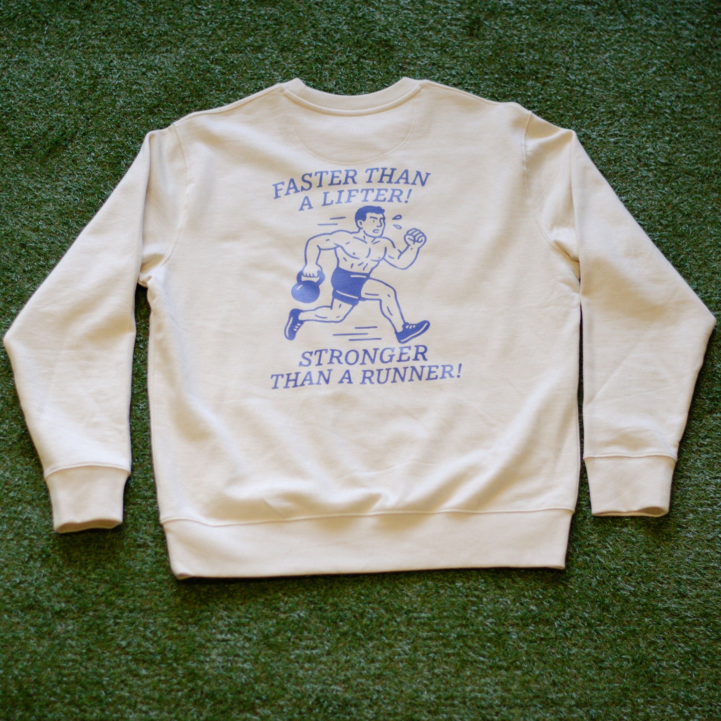 'HYBRID FITNESS CLUB' HEAVYWEIGHT SWEATSHIRT - NATURAL
