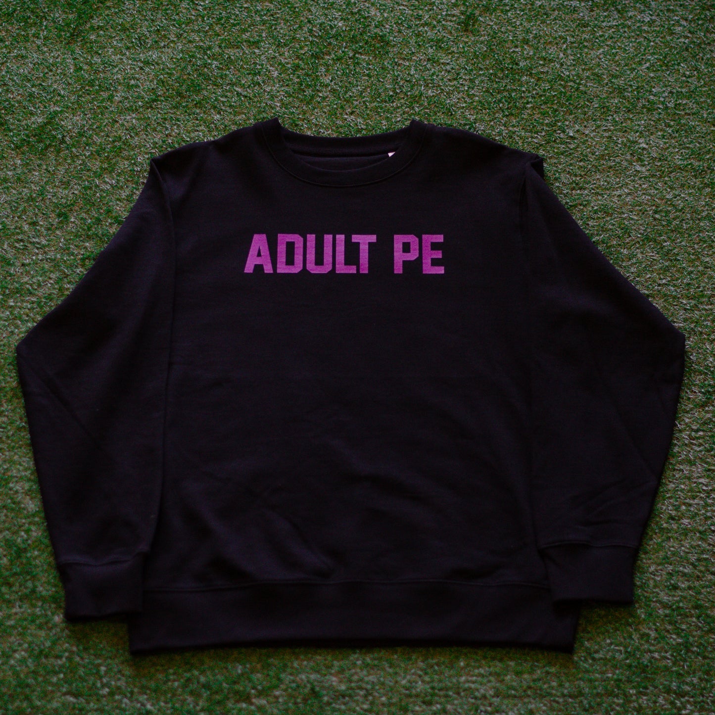 'OG ADULT PE' DEEP PURPLE HEAVYWEIGHT SWEATSHIRT - BLACK