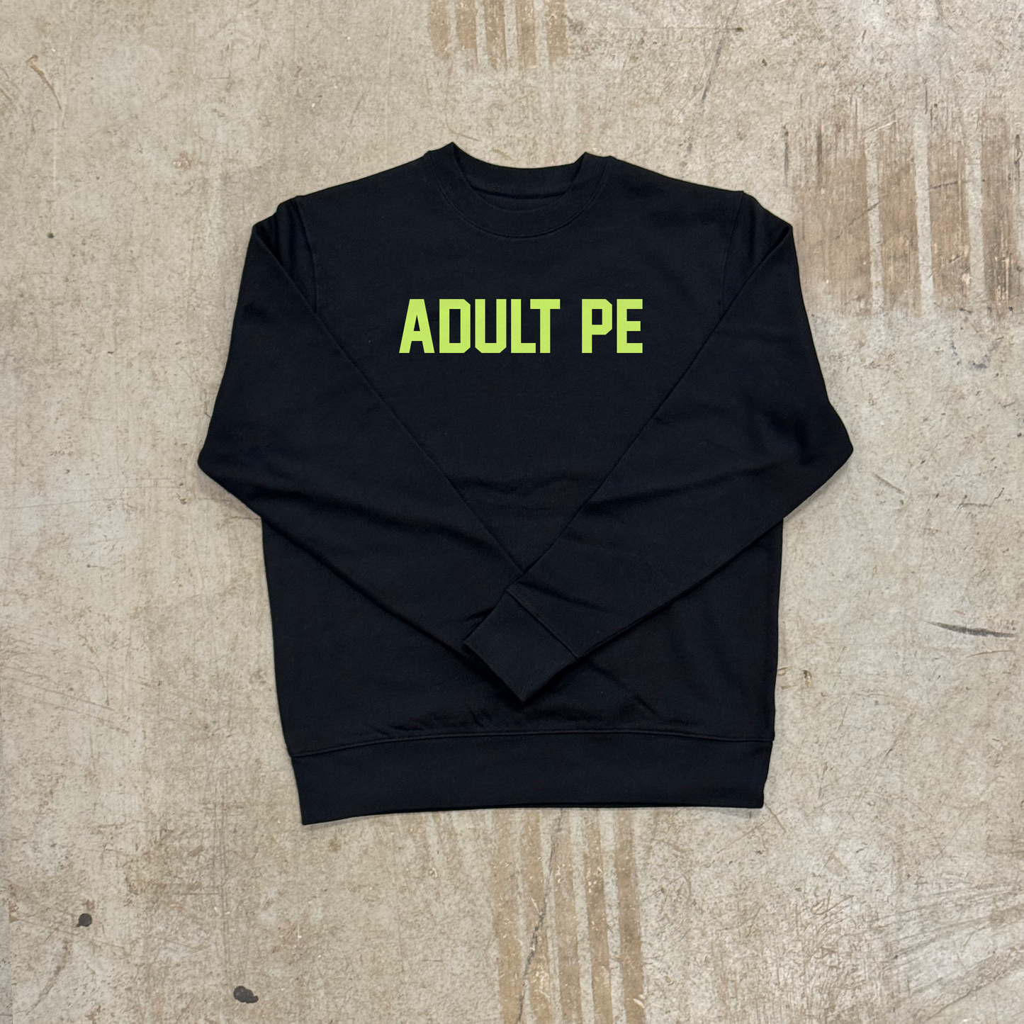 'OG ADULT PE' GREEN HEAVYWEIGHT SWEATSHIRT - BLACK