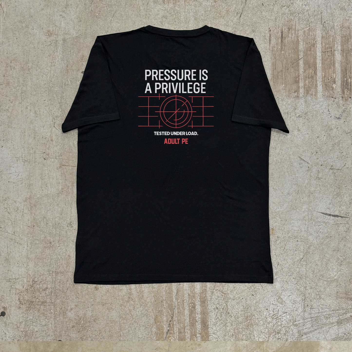 'PRESSURE IS A PRIVILEGE' TRAINING TEE - BLACK