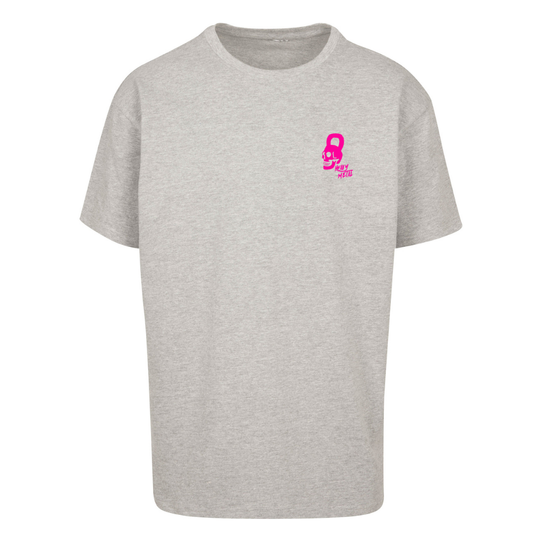 'HEAVIER METAL PINK'- OVERSIZED HEAVY TEE GREY