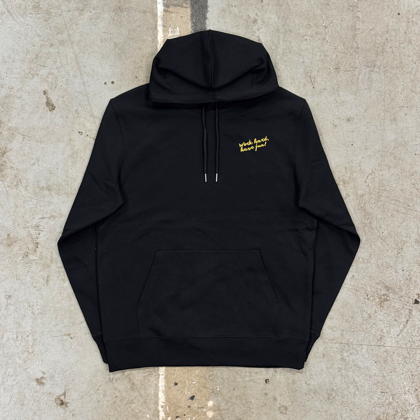 'SUFFERING ISN'T MANDATORY' WARM UP HOOD - BLACK