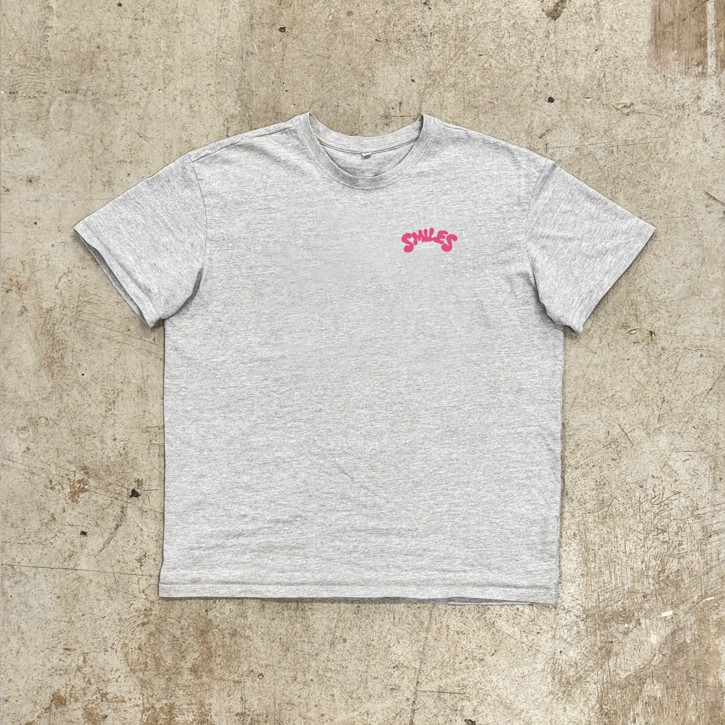 'SMILES PER HOUR FUN CLUB'- OVERSIZED HEAVY TEE GREY