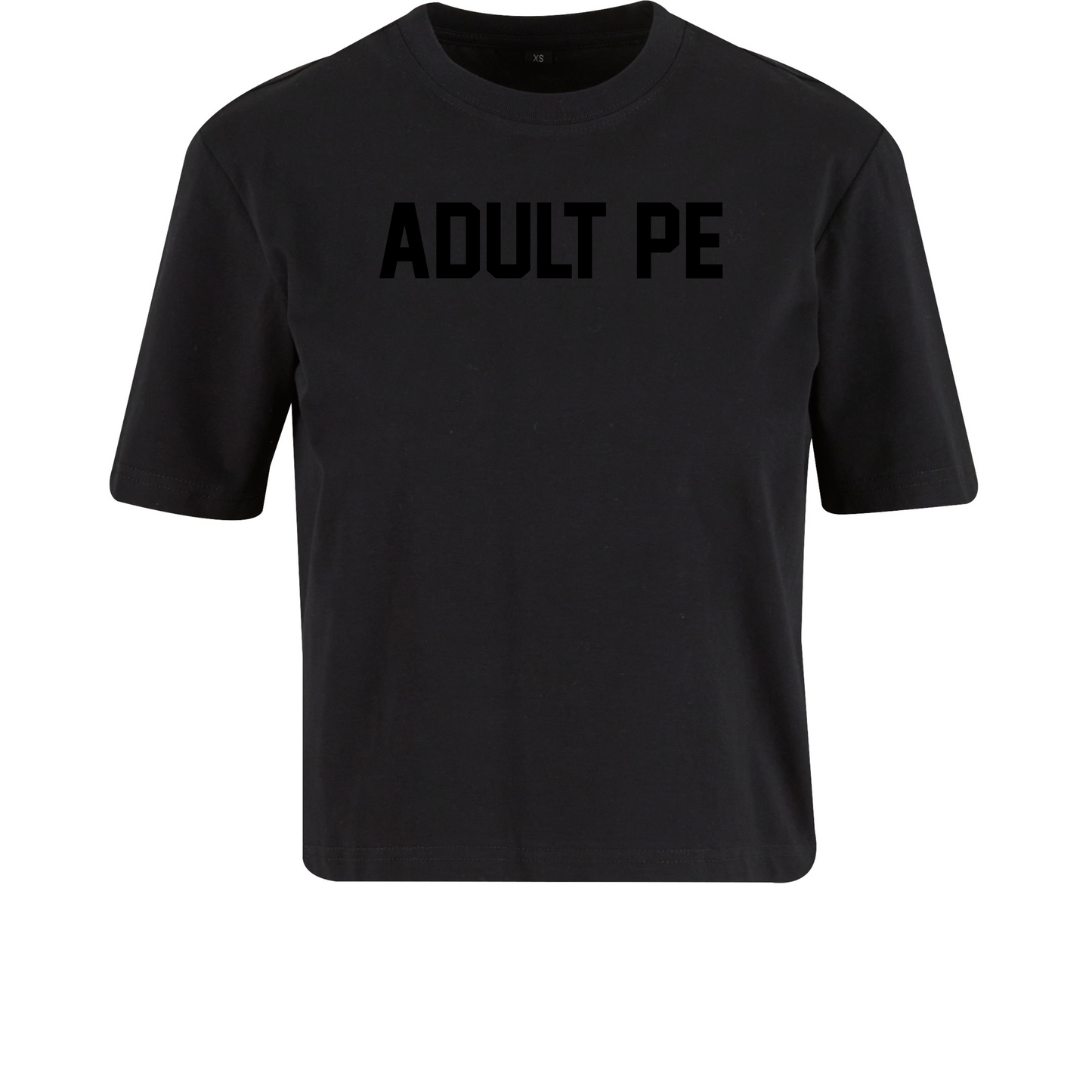 'ADULT PE' STEALTH PERFORMANCE CROP - BLACK