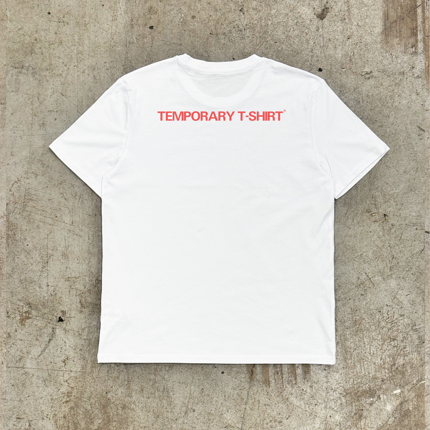 'TEMPORARY T-SHIRT' White Heavy Tee - Mens
