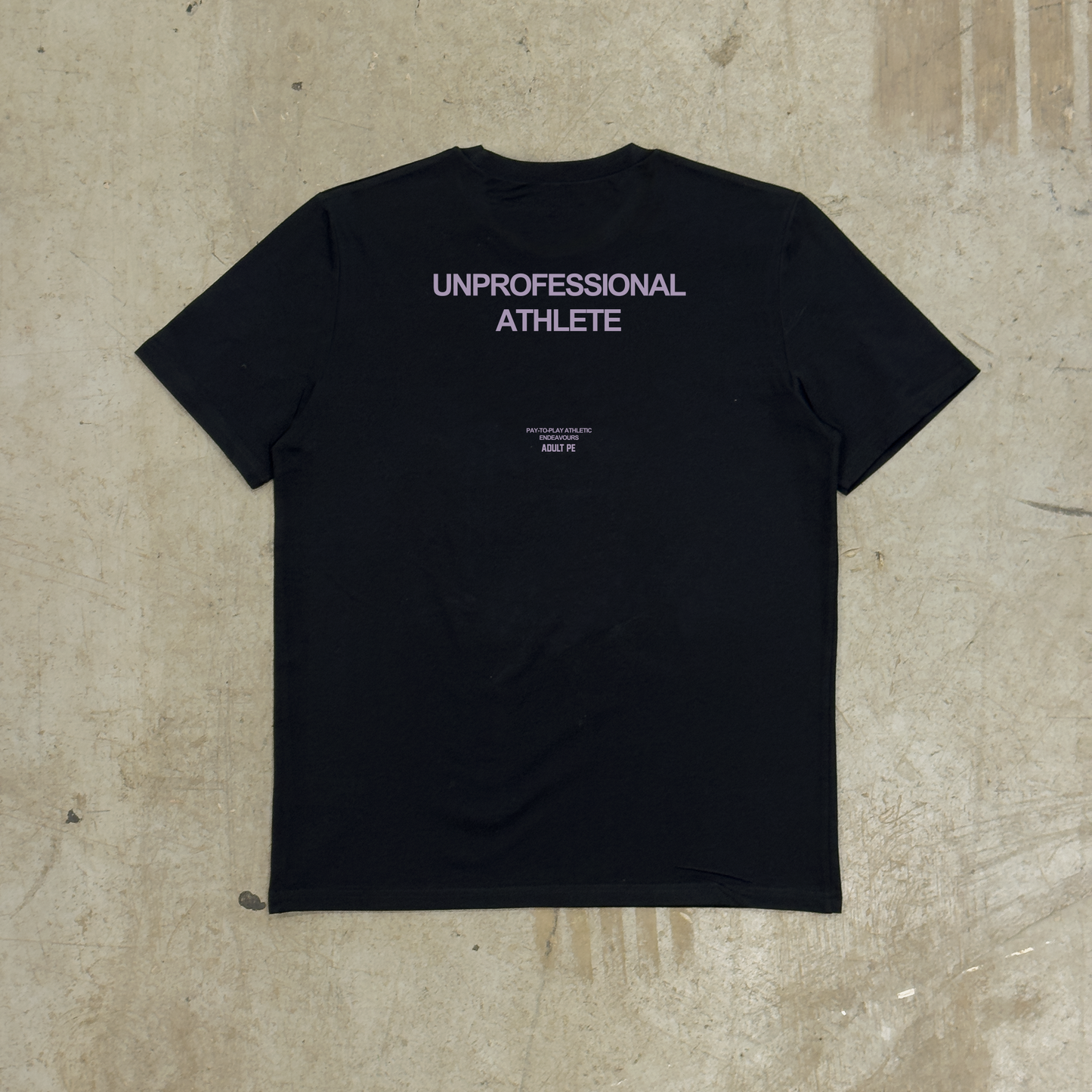 'UNPROFESSIONAL ATHLETE' PURPLE - BLACK TEE