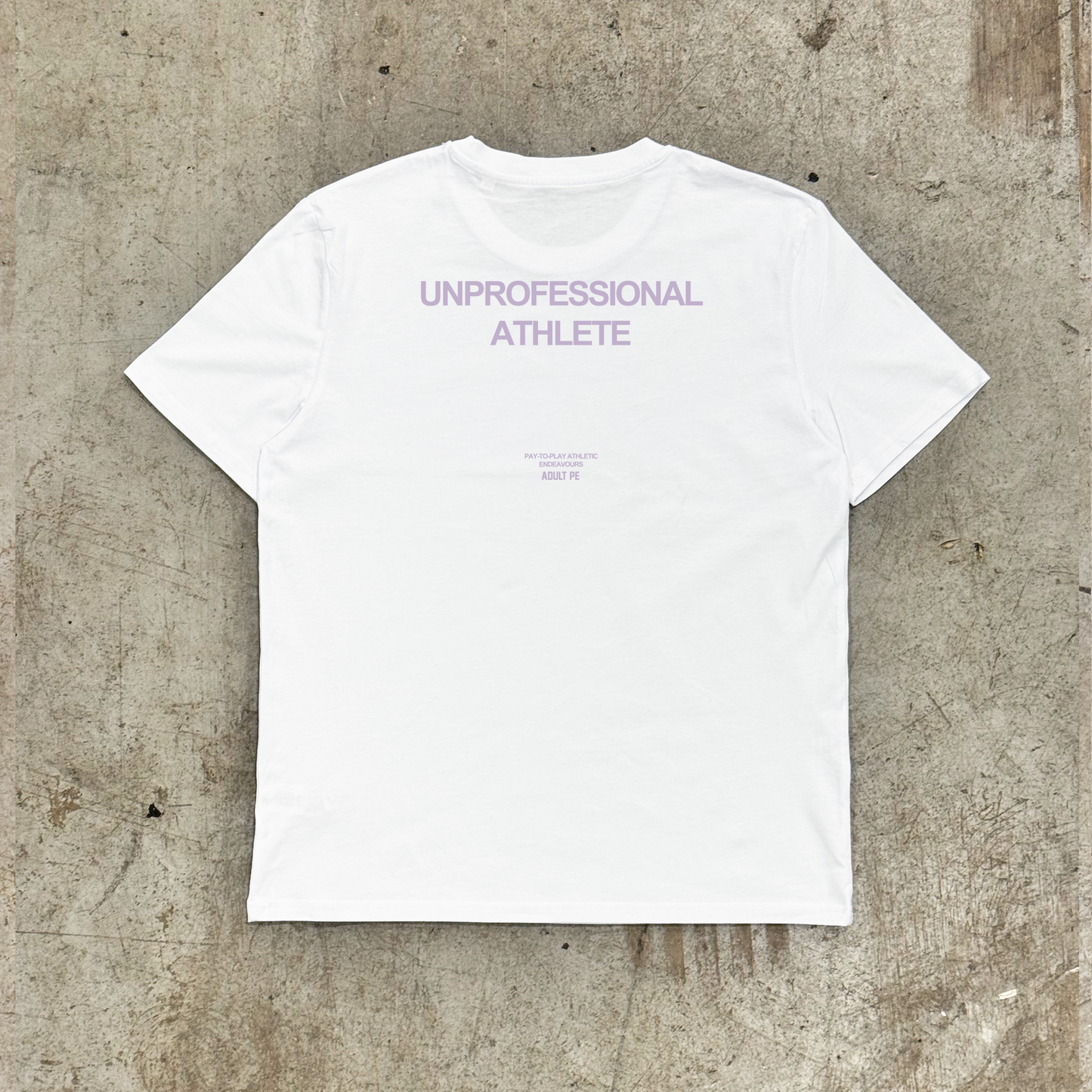 'UNPROFESSIONAL ATHLETE' PURPLE - WHITE TEE