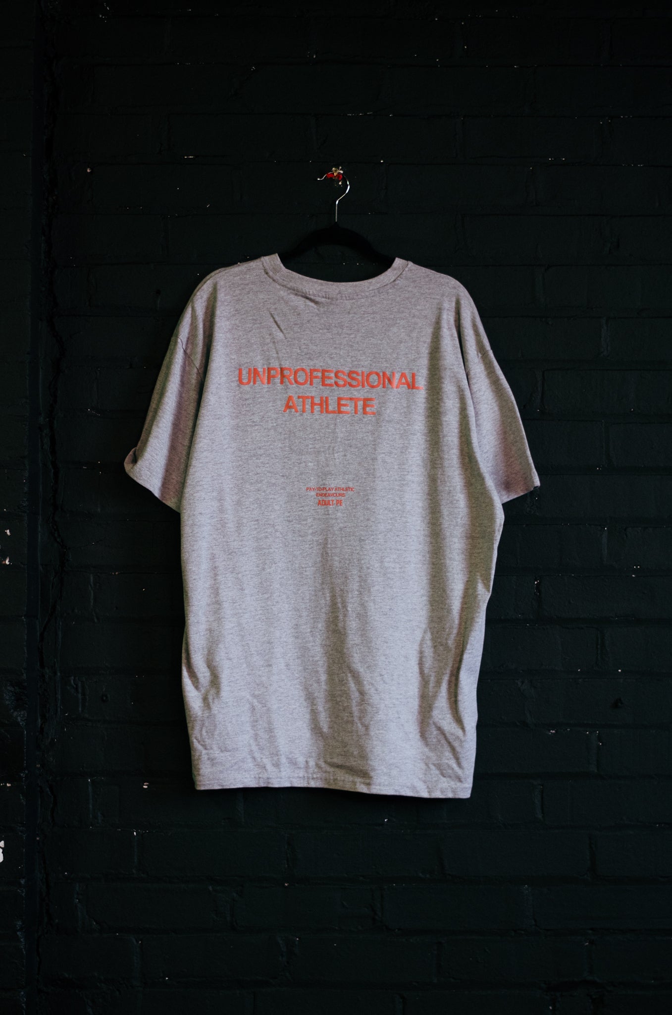 'UNPROFESSIONAL ATHLETE' OVERSIZED TEE - GREY