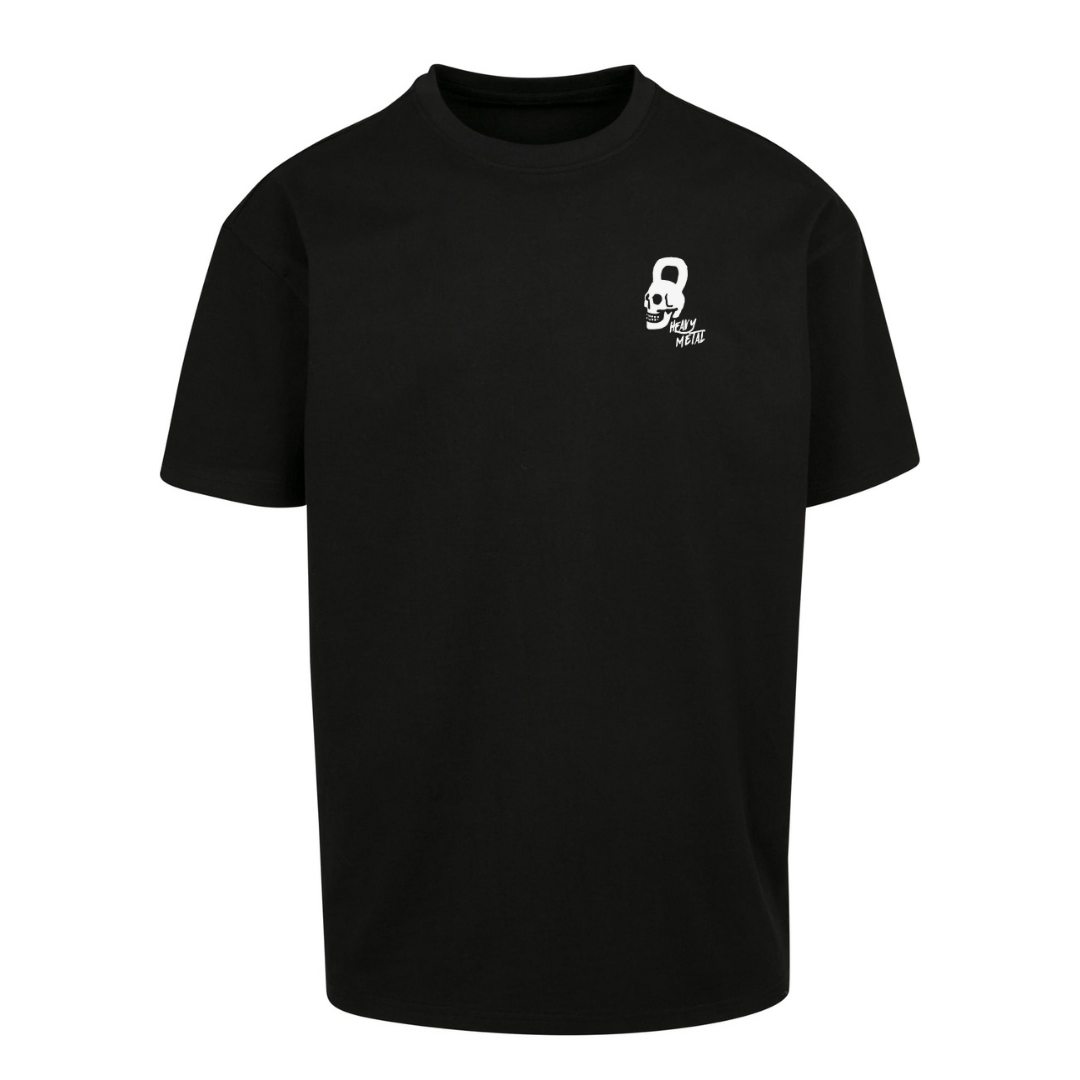 'HEAVIER METAL WHITE'- OVERSIZED HEAVY TEE BLACK