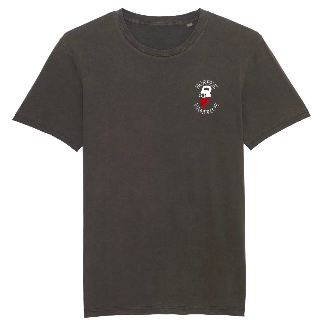 'BURPEE BANDITOS'- VINTAGE DYED BLACK TEE