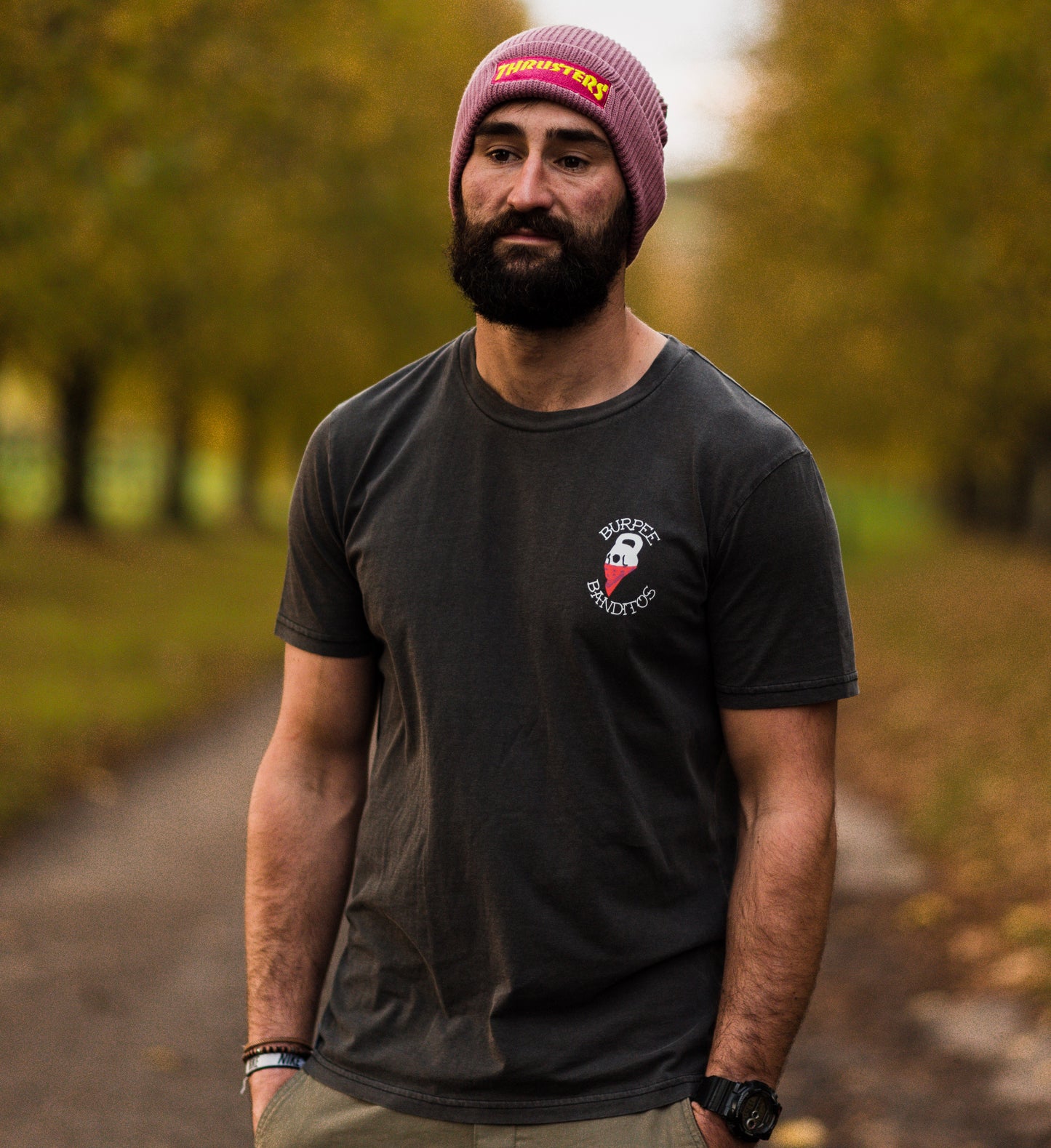 'BURPEE BANDITOS'- VINTAGE DYED BLACK TEE
