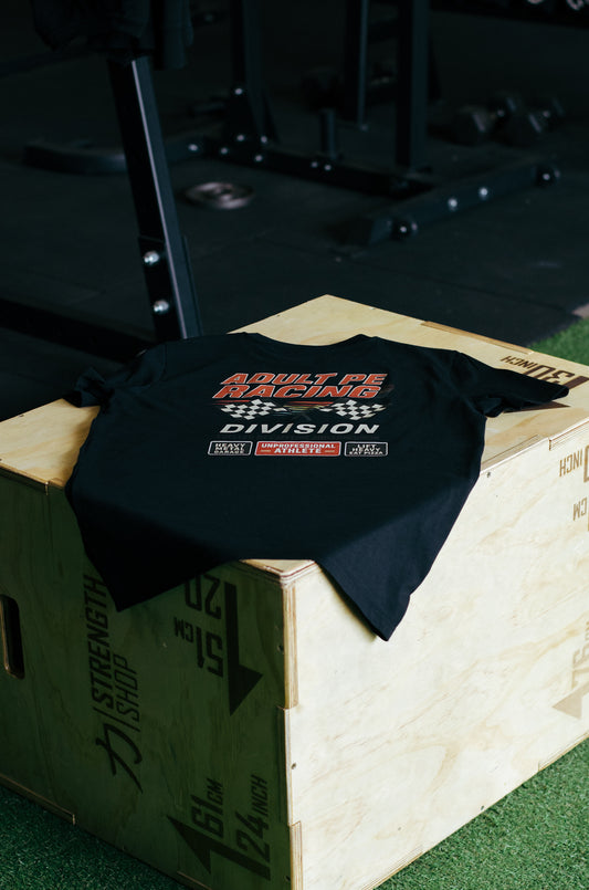 Adult PE Racing Division Lightweight Tee - Black
