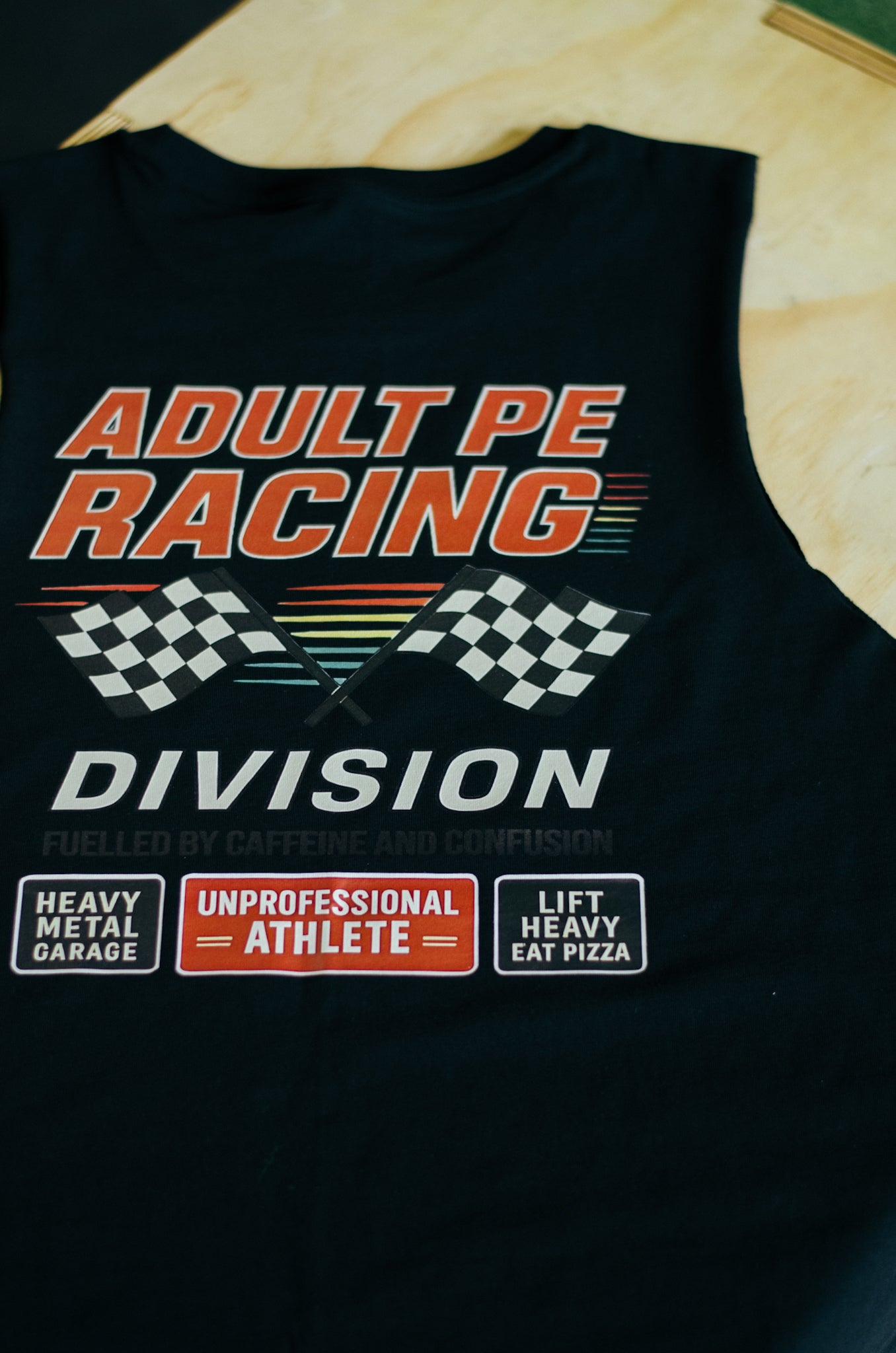 Adult PE Racing Division Lightweight Cut Off - Black