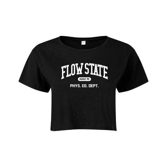 'FLOW STATE WHITE' - BLACK CROP