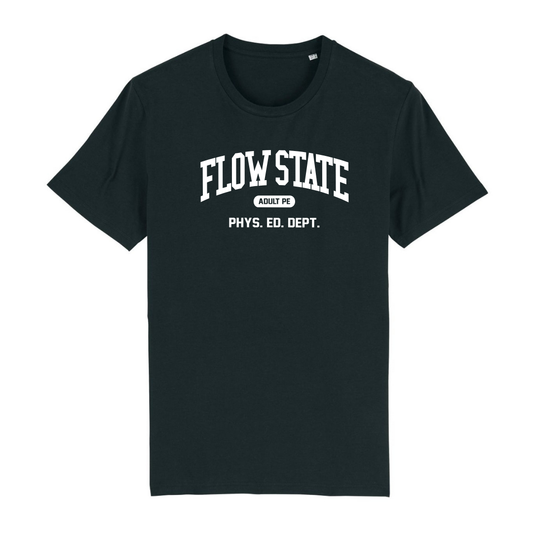 'FLOW STATE WHITE'- BLACK TEE