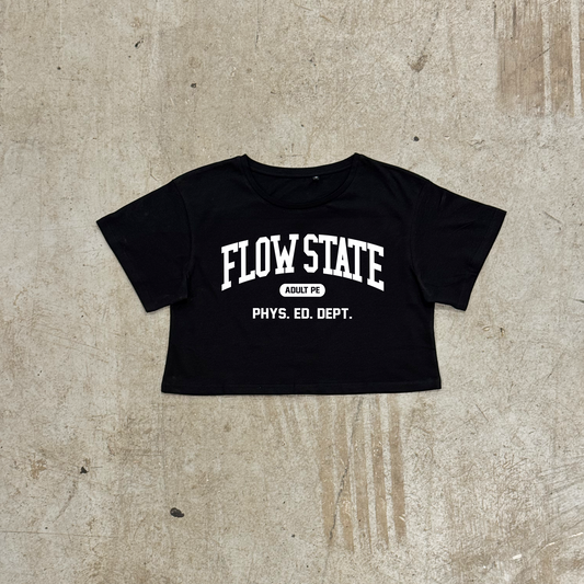 'FLOW STATE WHITE' - BLACK CROP