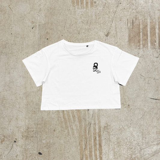 'HEAVIER METAL' BLACK - WHITE CROP