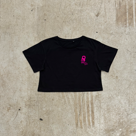 'HEAVIER METAL' PINK - BLACK CROP