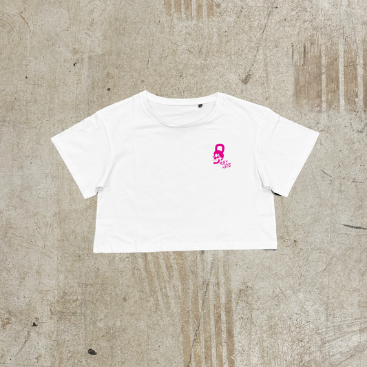'HEAVIER METAL' PINK - WHITE CROP