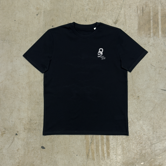 'HEAVIER METAL WHITE'- BLACK TEE