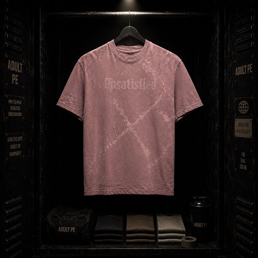 'Unsatisfied' - Heavyweight T-shirt - Faded Rose