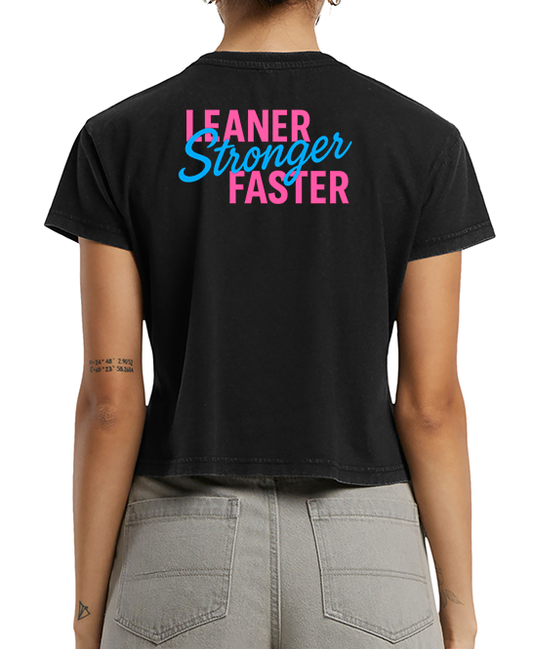 LSF 'MIAMI' CROPPED TEE - VINTAGE BLACK