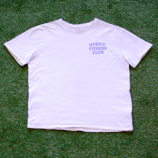 Hybrid Fitness Club Heavy Oversized Tee - White