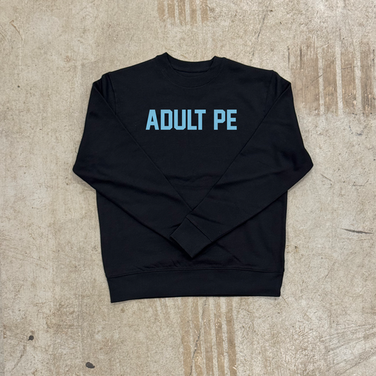 'OG ADULT PE' BLUE HEAVYWEIGHT SWEATSHIRT - BLACK