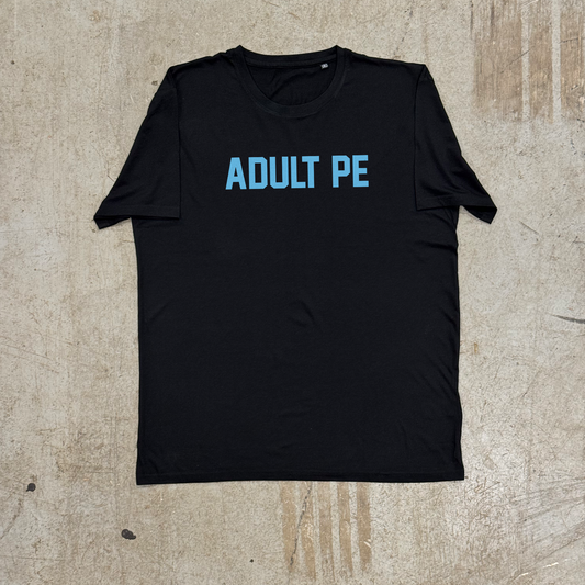 'ADULT PE' BLUE TRAINING TEE - BLACK