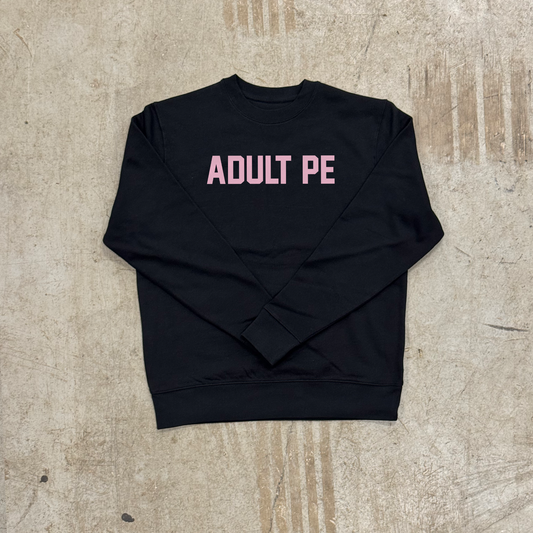'OG ADULT PE' PINK HEAVYWEIGHT SWEATSHIRT - BLACK