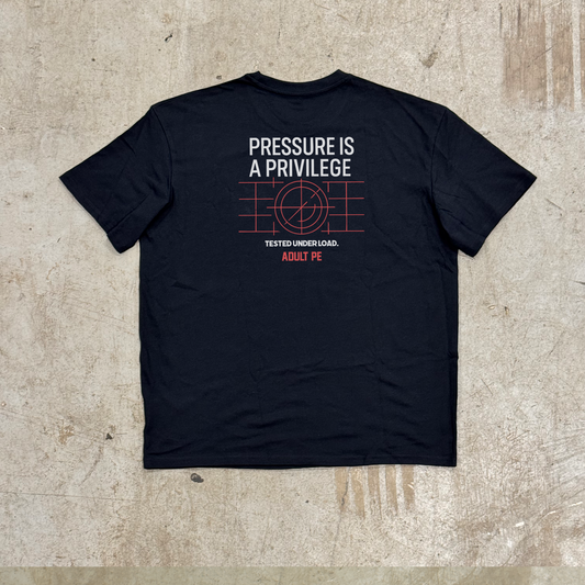 'PRESSURE IS A PRIVILEGE'- OVERSIZED HEAVY TEE