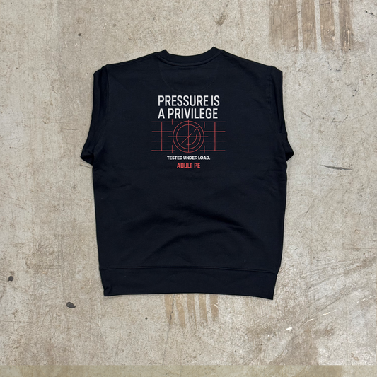 'PRESSURE IS A PRIVILEGE' HEAVYWEIGHT SWEATSHIRT - BLACK