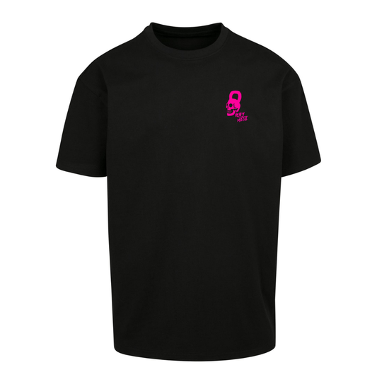 'HEAVIER METAL PINK'- OVERSIZED HEAVY TEE BLACK