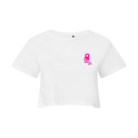 'HEAVIER METAL PINK' - WHITE CROP