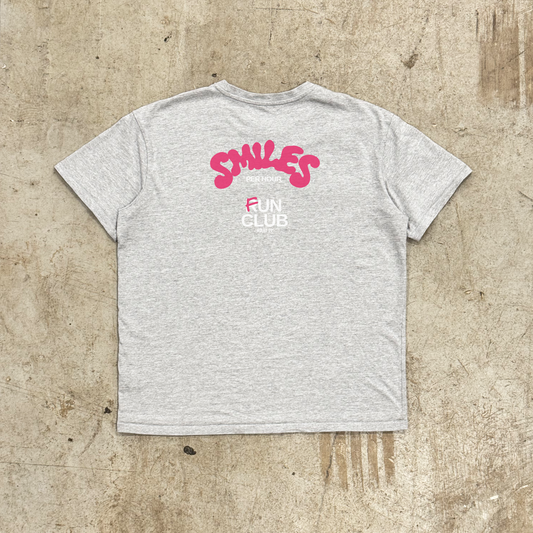 'SMILES PER HOUR FUN CLUB'- OVERSIZED HEAVY TEE GREY