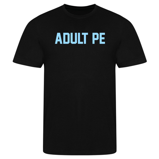 'ADULT PE' BLUE TRAINING TEE - BLACK