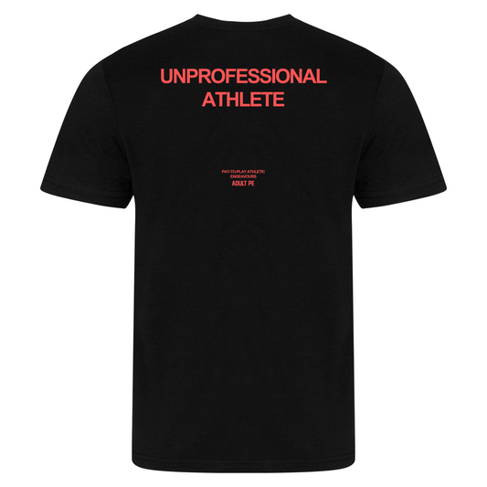 'UNPROFESSIONAL ATHLETE' TRAINING TEE - BLACK