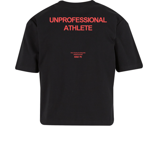 'UNPROFESSIONAL ATHLETE' PERFORMANCE CROP - BLACK