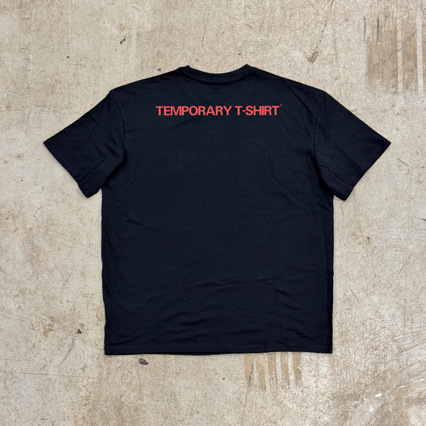 'TEMPORARY T-SHIRT' Black Oversized Tee - Mens
