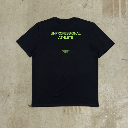 'UNPROFESSIONAL ATHLETE' GREEN - BLACK TEE
